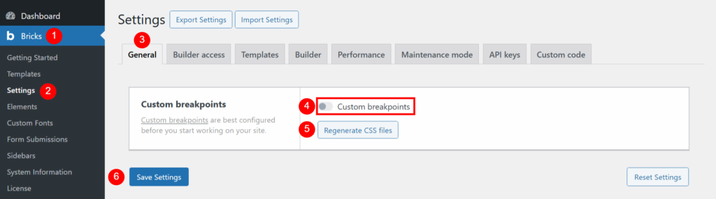 How to Use Minimal Breakpoints to Cover Most Devices in Bricks Builder? • Bricksism Activate Custom Breakpoint in Bricks Builder - Bricksism