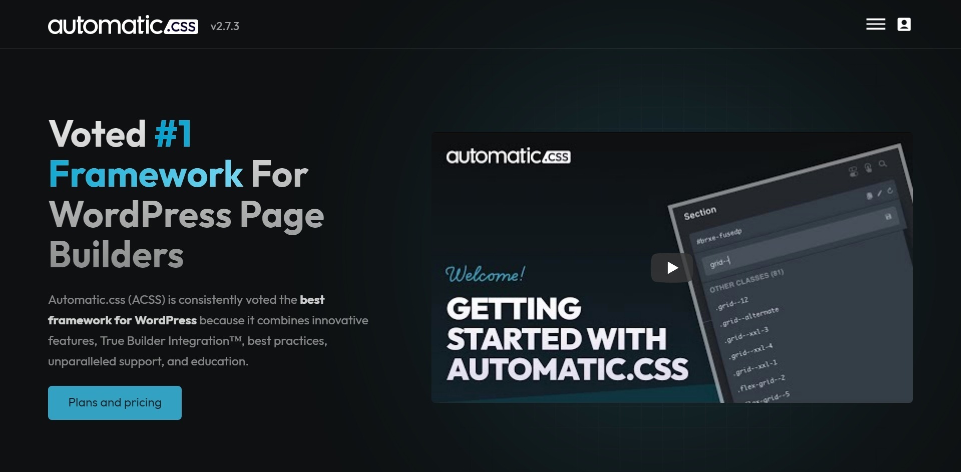 Best Bricks Builder Frameworks: CSS Powerhouses for Pro Design • Bricksism Automatic CSS - Featured Screenshot - Toolonomy