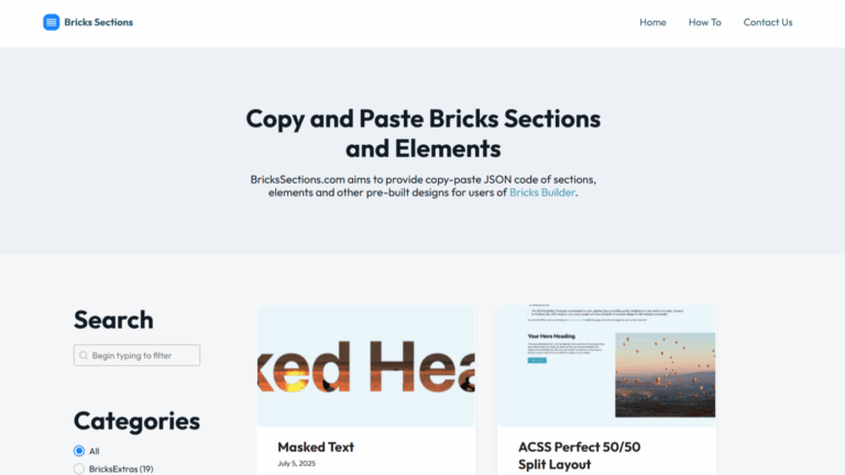Bricks Sections-Featured Screenshot - Bricksism