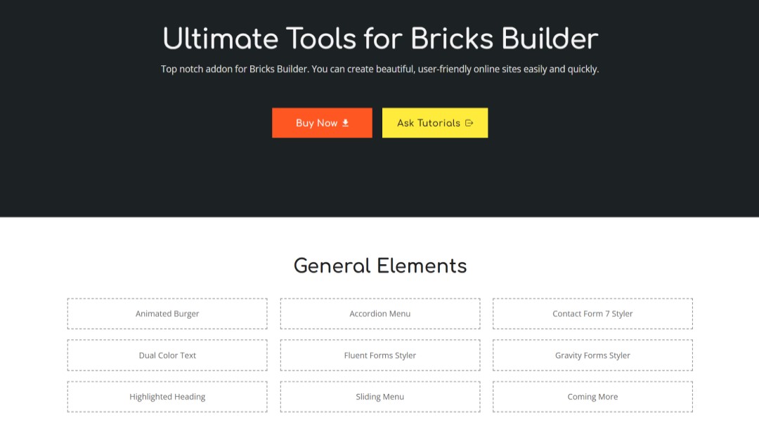Best Bricks Builder Addons: Top-Notch Free & Paid Tools • Bricksism BricksUltimate - Featured Screenshot - Toolonomy
