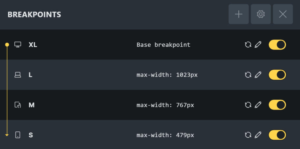 How to Use Minimal Breakpoints to Cover Most Devices in Bricks Builder? • Bricksism Desktop-First Approach - Breakpoint Manager in Bricks Builder - Bricksism