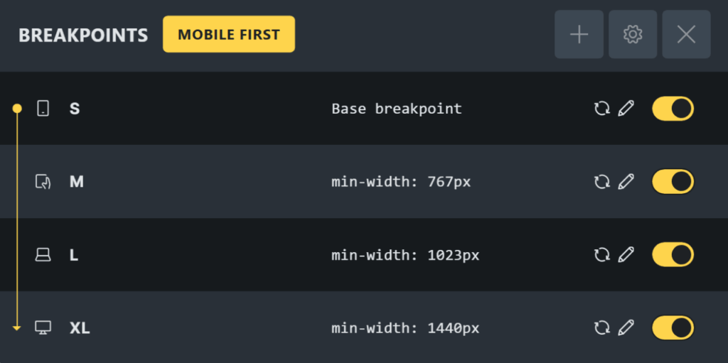How to Use Minimal Breakpoints to Cover Most Devices in Bricks Builder? • Bricksism Mobile-First Approach - Breakpoint Manager in Bricks Builder - Bricksism