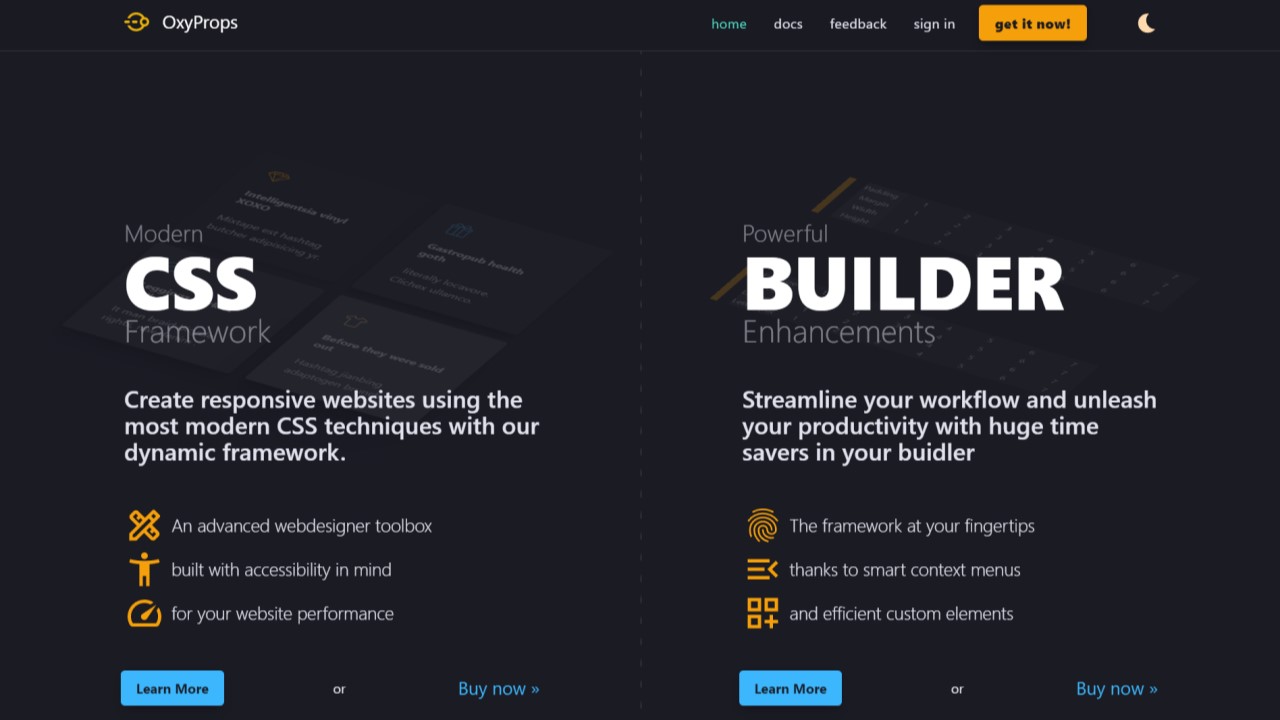 Best Bricks Builder Frameworks: CSS Powerhouses for Pro Design • Bricksism OxyProps - Featured Screenshot - Toolonomy